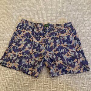 Sid Mashburn Swim Short in Green/Navy/Brown Camo